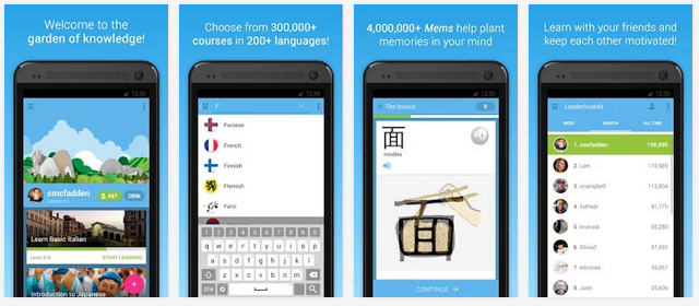 Apps to learn languages