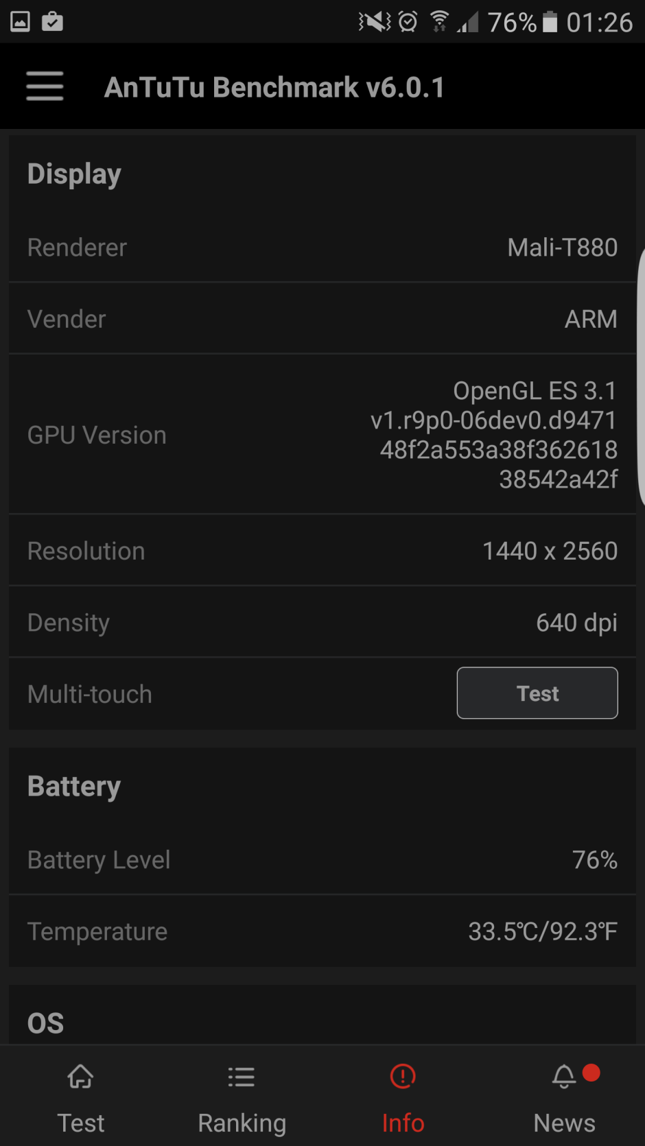 Samsung Galaxy S7 Edge Benchmark