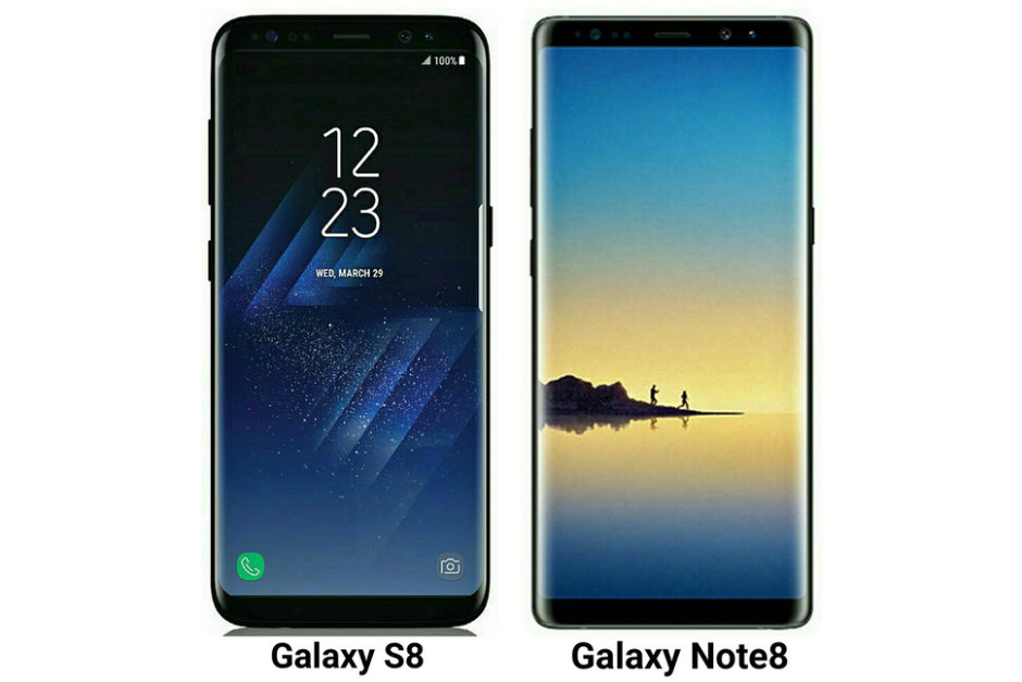 Samsung Galaxy Note8 and S8