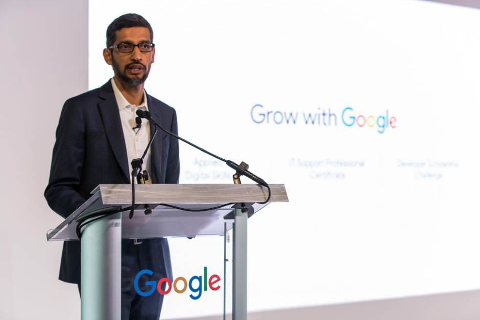 Sundar Pichai has announced that Google will be investing $1 billion to train US workers who are working in technology-based workstations.