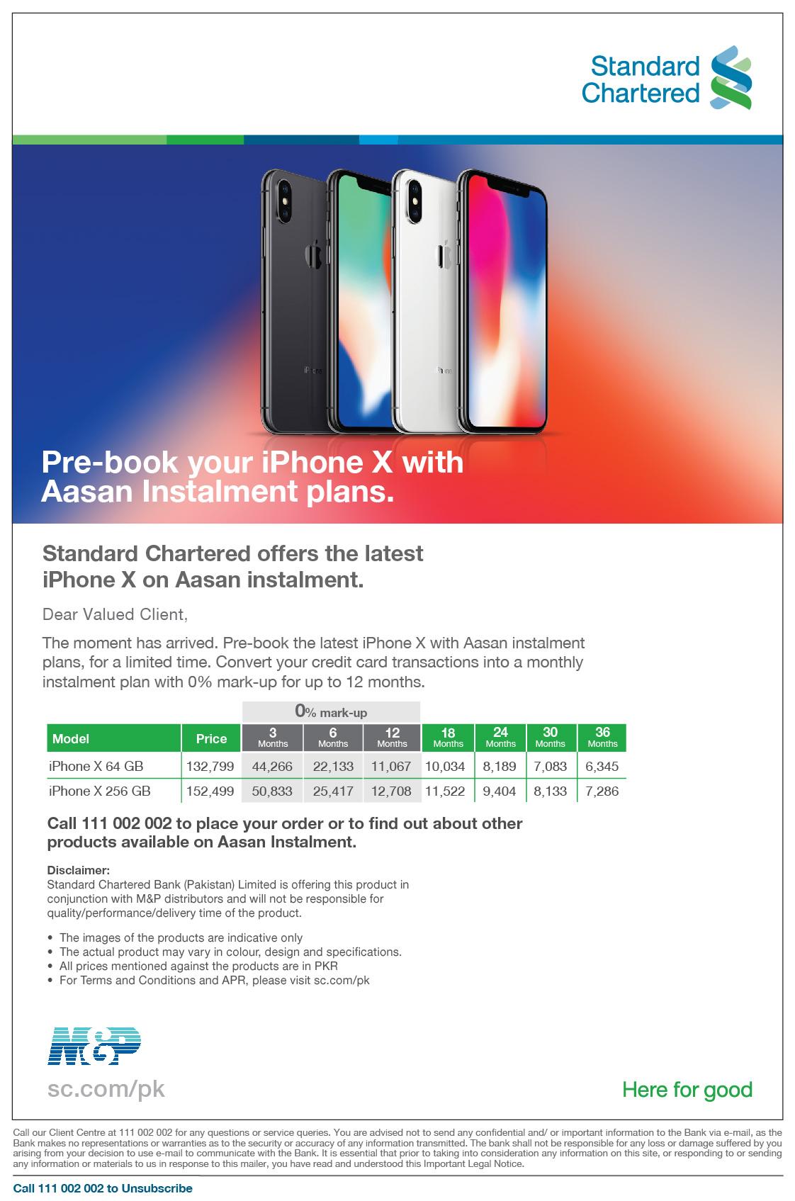 iPhone X installment Plans