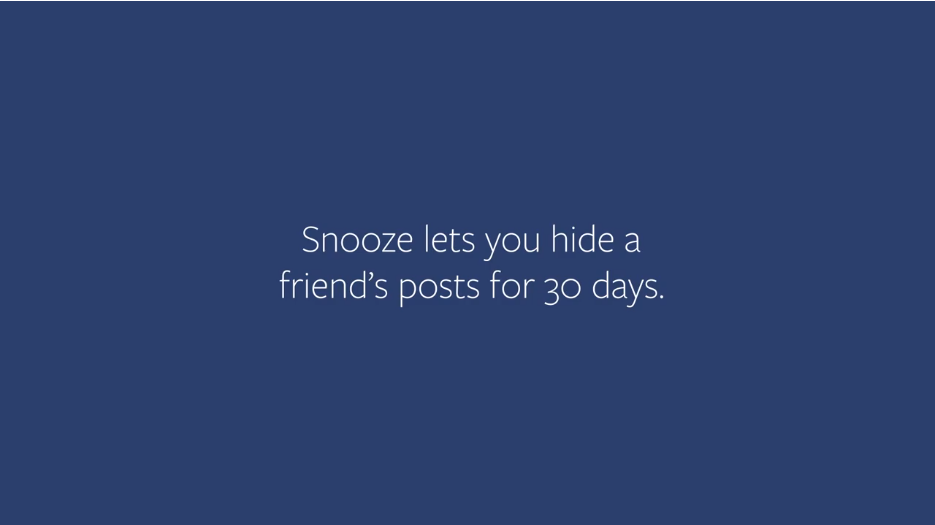 Facebook Snooze