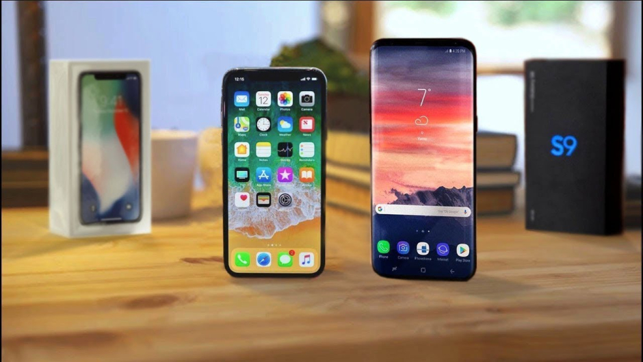 iPhone X Samsung Galaxy S9