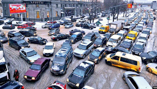 Moscow traffic jam