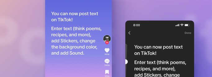 TikTok Text Only Posts