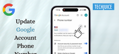 Update your phone number on Google account