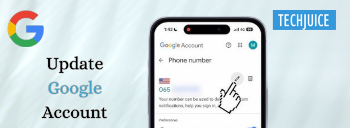 Update your phone number on Google account